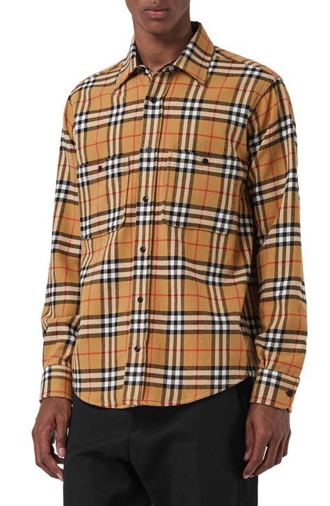 lyndhurst check flannel shirt burberry